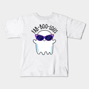 Fab-boo-bous Cute Funny Ghost Pun Kids T-Shirt